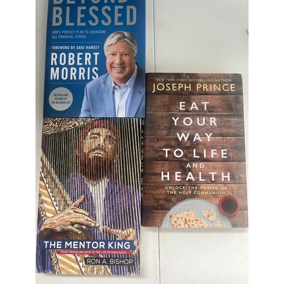 3 Faith filled Books Beyond Blessed The Mentor King Eat Your Way to Life Health - Picture 1 of 4